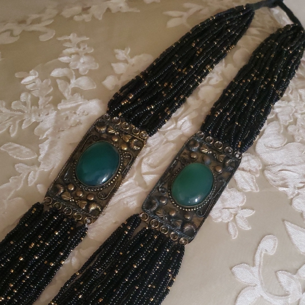 Beautiful Hand Beaded Ethnic Necklace From India